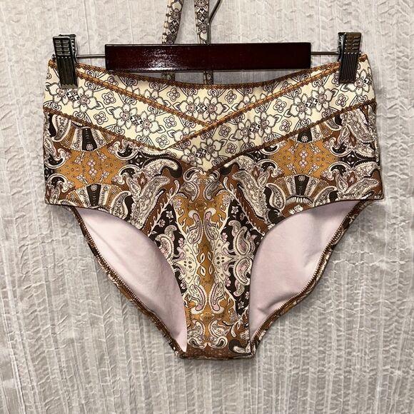 Anthropologie XS Alana Gunn Campbell High Waisted Bikini Swim Set - Picture 6 of 16